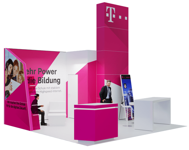 Designer-Messestand Magenta Business 2021 Magenta/T-Mobile Messestand Visualisierung von 2021